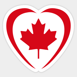 Canadian Patriot Flag Series (Heart) Sticker